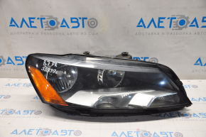 Headlight front right VW Passat b7 12-15 USA bare halogen, sand