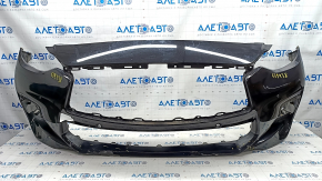 Bare front bumper Infiniti QX30 17- S FWD for parking sensors, black, fake, broken fasteners, worn