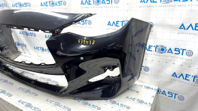 Bare front bumper Infiniti QX30 17- S FWD for parking sensors, black, fake, broken fasteners, worn