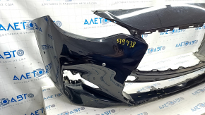Bare front bumper Infiniti QX30 17- S FWD for parking sensors, black, fake, broken fasteners, worn