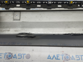 Right threshold Hyundai Sonata 15-17 SE silver, fasteners torn off, rubbed