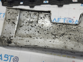 Right threshold Hyundai Sonata 15-17 SE silver, fasteners torn off, rubbed