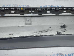 Right threshold Hyundai Sonata 15-17 SE silver, fasteners torn off, rubbed