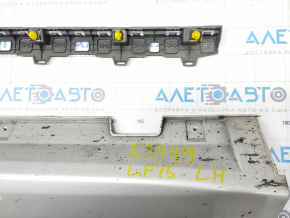 Left threshold Hyundai Sonata 15-17 SE silver, fasteners torn off, rubbed