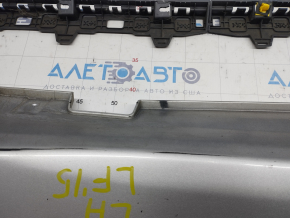 Left threshold Hyundai Sonata 15-17 SE silver, fasteners torn off, rubbed