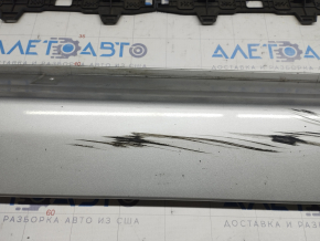 Left threshold Hyundai Sonata 15-17 SE silver, fasteners torn off, rubbed
