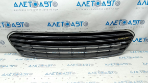 Lower grille of front bumper Toyota Avalon 13-15 prerest, chrome, honeycomb fractures, crack, sand, pressed