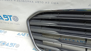 Lower grille of front bumper Toyota Avalon 13-15 prerest, chrome, honeycomb fractures, crack, sand, pressed
