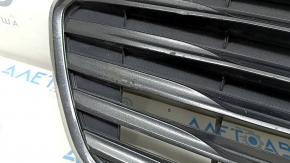 Lower grille of front bumper Toyota Avalon 13-15 prerest, chrome, honeycomb fractures, crack, sand, pressed