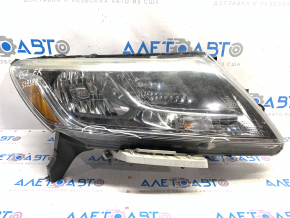 Headlight front right Nissan Pathfinder 13-16 prerest, with mount, web, for polishing, cracks
