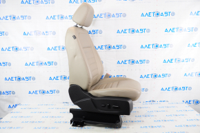 Passenger seat Ford Escape MK3 13-19 with airbag, electric, beige leather, heated, for cleaning