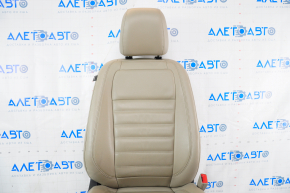 Passenger seat Ford Escape MK3 13-19 with airbag, electric, beige leather, heated, for cleaning