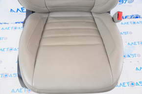 Passenger seat Ford Escape MK3 13-19 with airbag, electric, beige leather, heated, for cleaning