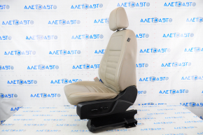 Driver's seat Ford Escape MK3 13-19 with airbag, electric, beige leather, heated, for cleaning