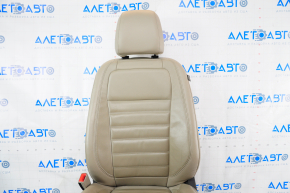 Driver's seat Ford Escape MK3 13-19 with airbag, electric, beige leather, heated, for cleaning