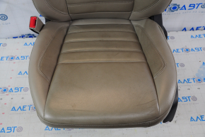 Driver's seat Ford Escape MK3 13-19 with airbag, electric, beige leather, heated, for cleaning