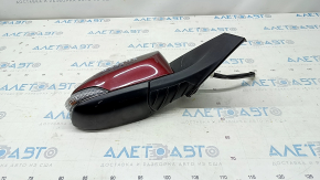 Side mirror right Toyota Avalon 13-18 10 pins, turn signal, heated, red, missing mirror element, broken turn signal glass
