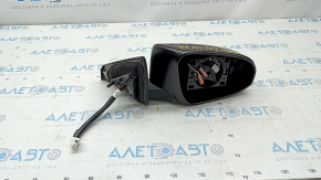 Side mirror right Toyota Avalon 13-18 10 pins, turn signal, heated, red, missing mirror element, broken turn signal glass