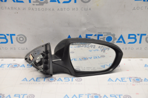 Side mirror right Kia Optima 14-15 rest 6 pins, turn signal, black, chips