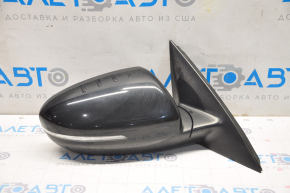 Side mirror right Kia Optima 14-15 rest 6 pins, turn signal, black, chips