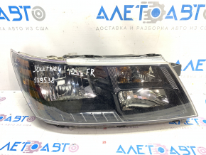 Headlight front right bare Dodge Journey 13-20 dark, for polishing, crack, cobweb