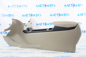 Central console armrest and cup holders Ford Escape MK3 17- beige, scratches, dry cleaning
