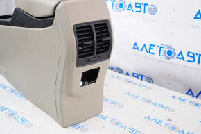 Central console armrest and cup holders Ford Escape MK3 17- beige, scratches, dry cleaning