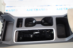 Central console armrest and cup holders Ford Escape MK3 17- beige, scratches, dry cleaning