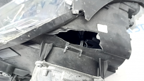 Front left headlight complete Infiniti QX30 17- halogen, cracks, worn, missing housing fragment