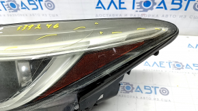 Front left headlight complete Infiniti QX30 17- halogen, cracks, worn, missing housing fragment