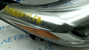Headlight front right Toyota Avalon 13-15 bare halogen, cobweb, for polishing, sand