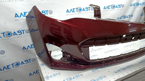 Front bumper bare Toyota Avalon 13-15 prerest, red, pressed, scratches, crack in mount