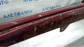 Front bumper bare Toyota Avalon 13-15 prerest, red, pressed, scratches, crack in mount
