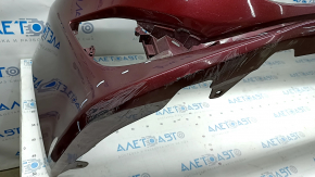 Front bumper bare Toyota Avalon 13-15 prerest, red, pressed, scratches, crack in mount