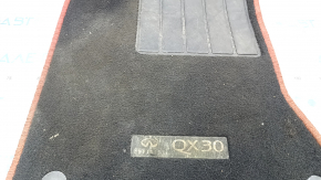 Carpet interior front left Infiniti QX30 17- cloth black, with red edging, for cleaning