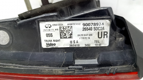 Inner light trunk lid right Infiniti QX30 17- scratches