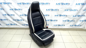 Passenger seat Infiniti QX30 17- with airbag, sport, electric, leather black, worn, driftwood, electrics work