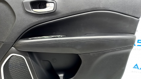 Door trim card front right Jeep Compass 17- black, black leather armrest, black stitching
