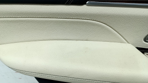 Door trim card rear left Mercedes W167 GLE 350 450 20-23 beige leather, glossy brown insert, Burmester, without curtain, scratches, dry-cleanable