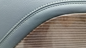 Door trim card rear left Mercedes W167 GLE 350 450 20-23 beige leather, glossy brown insert, Burmester, without curtain, scratches, dry-cleanable