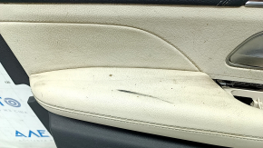 Door trim card front left Mercedes W167 GLE 350 450 20-23 beige leather, insert glossy brown, Burmester, scratches, for dry cleaning