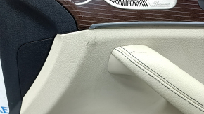 Door trim card front right Mercedes W167 GLE 350 450 20-23 beige leather, insert glossy brown, Burmester, scratches, for dry cleaning