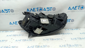 Front left headlight complete Audi A6 C7 12-15 prerest, xenon, broken fastener, web, for polishing, sand