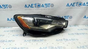 Front right headlight complete Audi A6 C7 12-15 prerest, xenon, sand, cracked mount