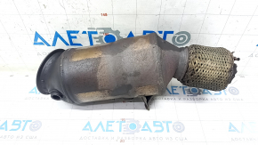 Catalytic converter BMW X3 F25 11-17 2.0T corrugated pipe torn off, studs broken off