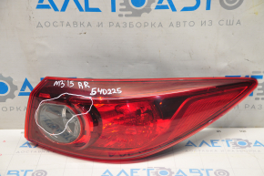 Lamp outer wing right Mazda 3 14-18 BM halogen, scratches, broken mount
