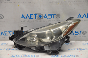 Headlight front left Mazda 3 14-16 bare BM dorest halogen, for polishing