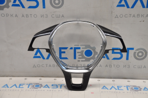 Steering wheel cover VW Jetta 15-18 USA black with aluminum, scratches