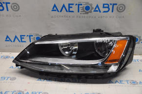 Headlight front left VW Jetta 11-16 USA naked, halogen, scratches, TYC