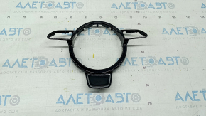 Steering wheel cover Audi A6 C7 12-18 black gloss